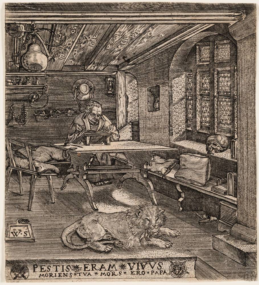 Wolfgang Stuber, Luther als heiliger Hieronymus im Gehäus (2. Hälfte des 16. Jahrhunderts) Wolfgang Stuber, Luther als heiliger Hieronymus im Gehäus (2. Hälfte des 16. Jahrhunderts)