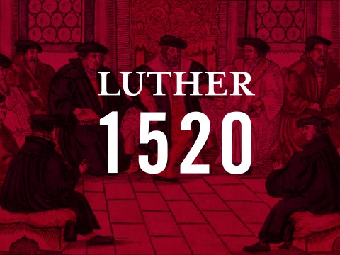 Logo zur Vortragsreihe "Luther 1520" in rot