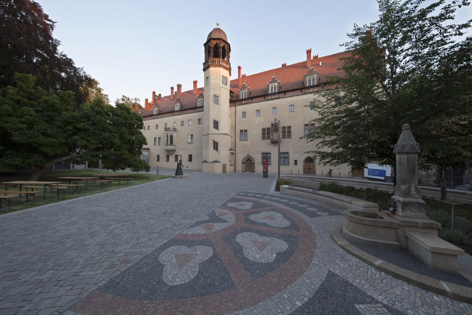 Das Lutherhaus in Wittenberg in der Hofansicht.