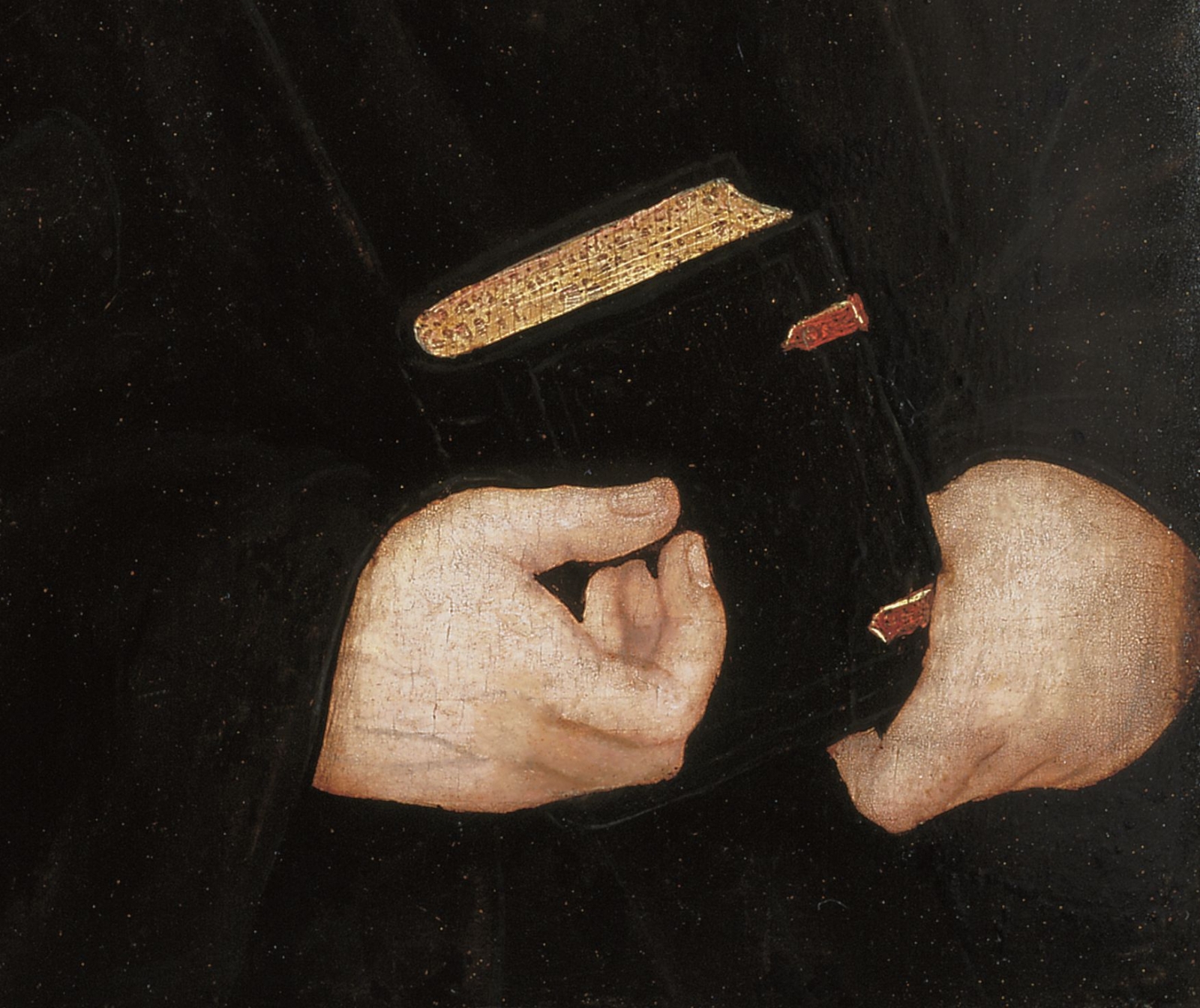 Luther hält mit der linken Hand die Bibel, Lucas Cranach d. Ä., um 1541