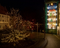 weihnachtliche Beleuchtung im Lutherhof Wittenberg