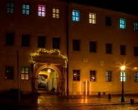 weihnachtliche Beleuchtung im Lutherhof Wittenberg